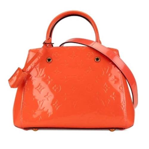 Pre-owned Leather handbags Louis Vuitton Vintage , Orange , Dames