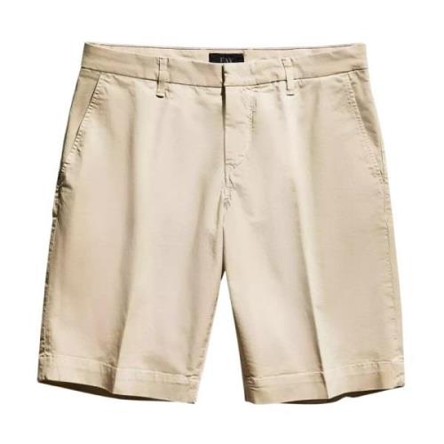 Beige stretch bermuda shorts Fay , Beige , Heren