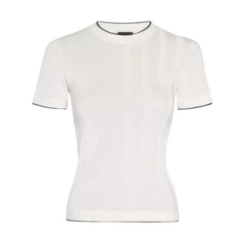 Wit Gebreid T-shirt met 'J' Haak Jacquemus , White , Dames