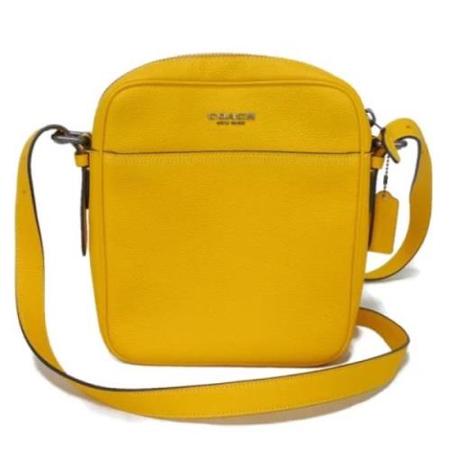 Pre-owned Leather shoulder-bags Coach Pre-owned , Yellow , Dames