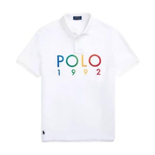 Katoenen poloshirt met logo Regular Fit Ralph Lauren , White , Heren