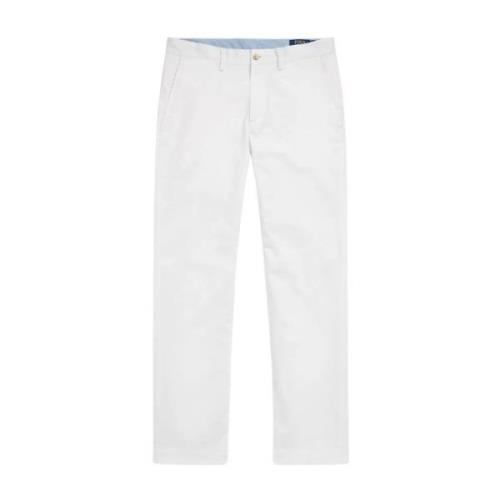 Witte chino broek Stretch Straight Fit Ralph Lauren , White , Heren