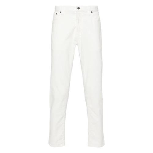 Witte Corduroy Wortelbroek Dondup , White , Heren