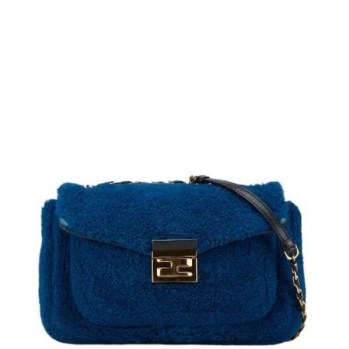 Pre-owned Leather handbags Fendi Vintage , Blue , Dames