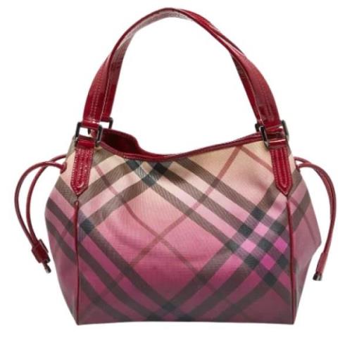 Pre-owned Leather totes Burberry Vintage , Red , Dames