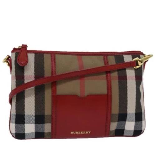 Pre-owned Canvas clutches Burberry Vintage , Red , Dames