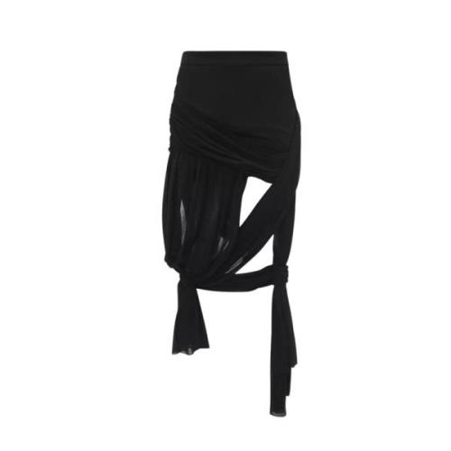 Zwarte Minirok met Draperingen JW Anderson , Black , Dames