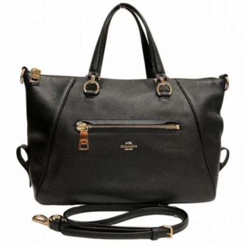 Pre-owned Leather handbags Coach Pre-owned , Black , Dames