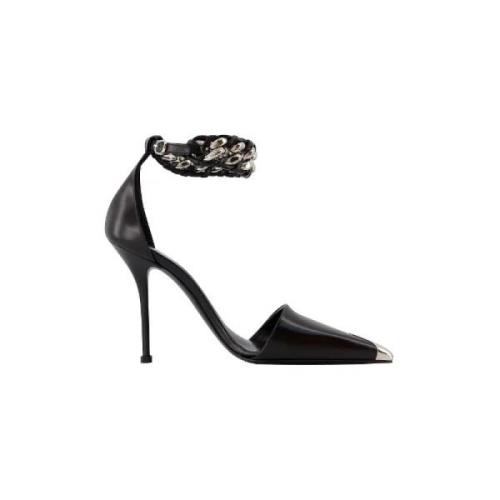 Leather heels Alexander McQueen , Black , Dames