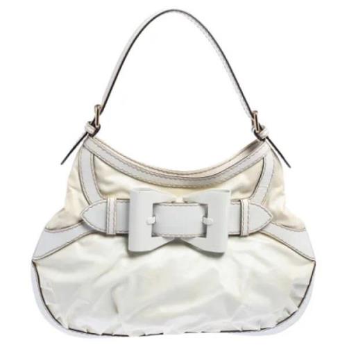 Pre-owned Coated canvas gucci-bags Gucci Vintage , White , Dames