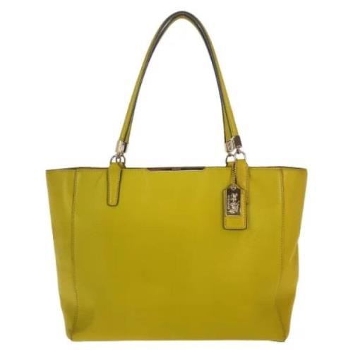 Pre-owned Leather handbags Coach Pre-owned , Yellow , Dames