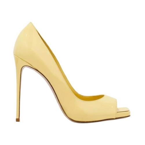 Gele Leren Hoge Hak Pumps Le Silla , Yellow , Dames