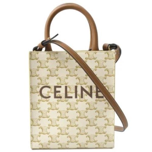 Pre-owned Canvas handbags Celine Vintage , Beige , Dames