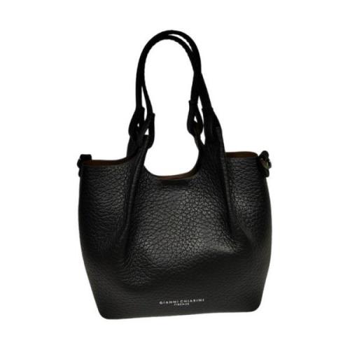 Zwarte Dua Mini Tas in Bubble Leer Gianni Chiarini , Black , Dames