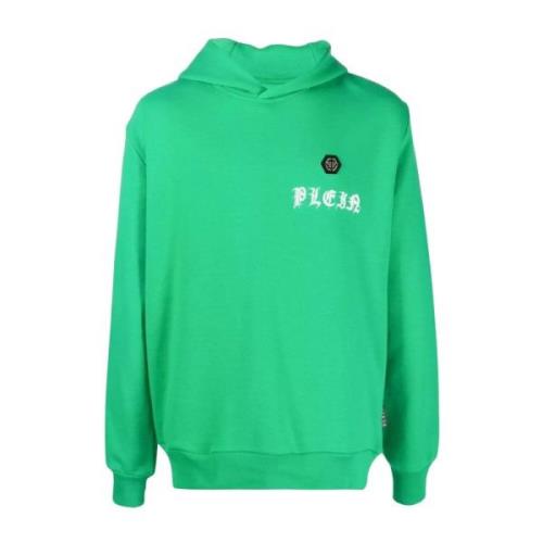 Groene katoenen hoodie Philipp Plein , Green , Heren