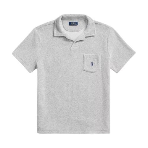 Grijze polo Custom Slim Fit Ralph Lauren , Gray , Heren