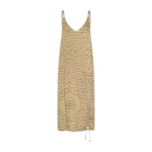 Beige Midi Jurk Delusion Ontwerp One Teaspoon , Beige , Dames