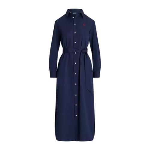 Katoenen overhemdjurk midi Ralph Lauren , Blue , Dames