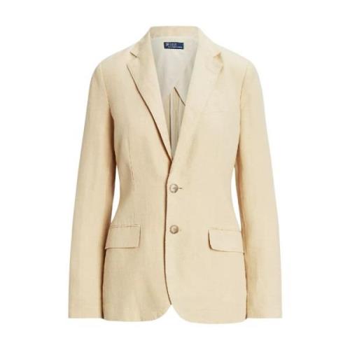 Linnen blazer Relaxed Fit Ralph Lauren , Beige , Dames