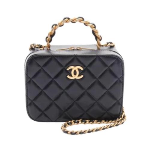 Pre-owned Leather chanel-bags Chanel Vintage , Black , Dames