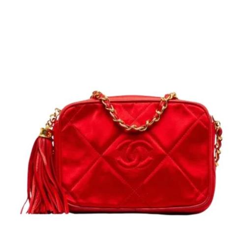 Pre-owned Leather handbags Chanel Vintage , Red , Dames