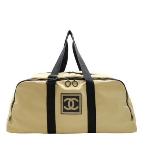 Pre-owned Fabric travel-bags Chanel Vintage , Beige , Dames