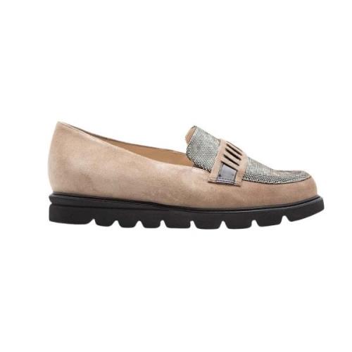 Taupe Pixel Loafers voor vrouwen Hassia , Beige , Dames