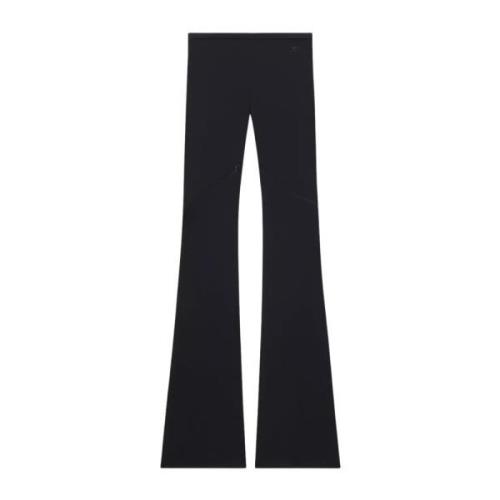 Zwarte Ellipse Broek met Stijlvolle Snitten Courrèges , Black , Dames