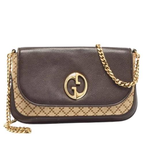 Pre-owned Leather gucci-bags Gucci Vintage , Brown , Dames