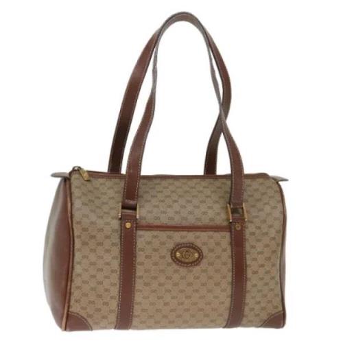 Pre-owned Leather gucci-bags Gucci Vintage , Beige , Dames