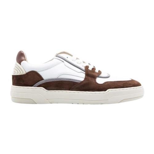 Bruine Sneaker Geïnspireerd op 80s Basketbal Van Bommel , White , Here...