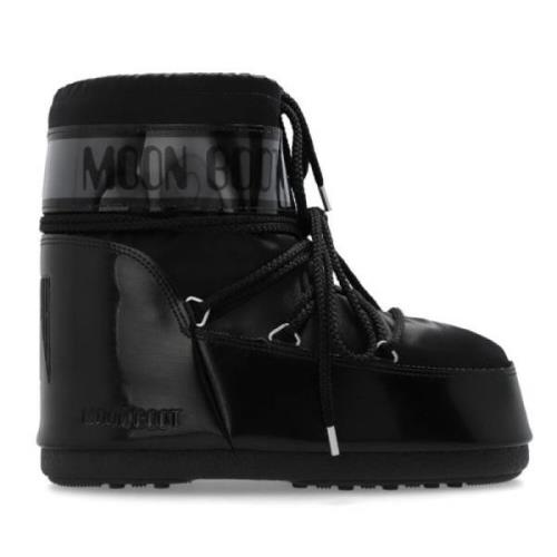 Platte Winter Schoenen Moon Boot , Black , Dames