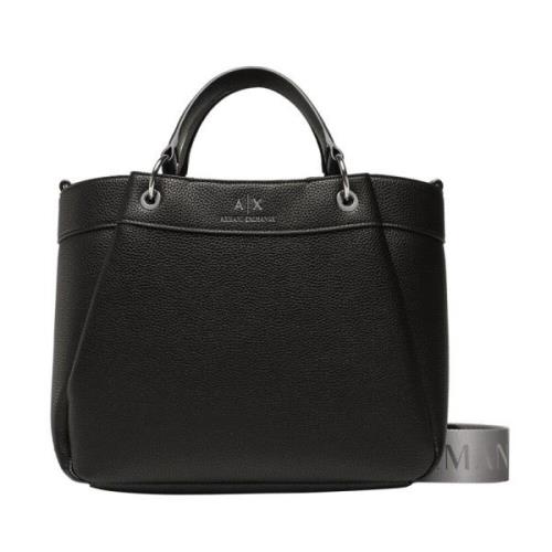 Zwarte Shoppingtas met Logohandvatten Emporio Armani , Black , Dames