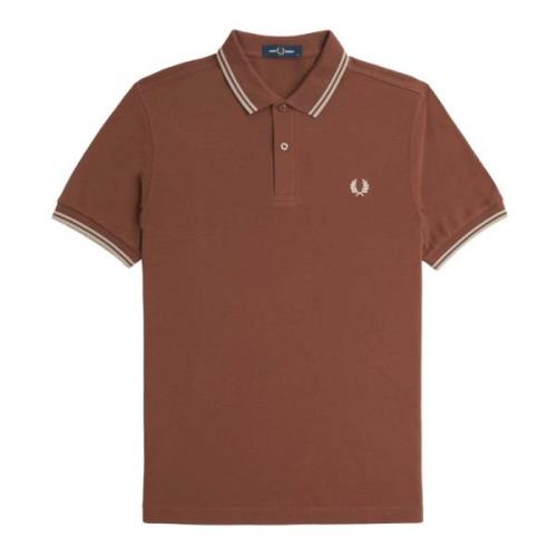 Twin Tipped Polo Shirt Fred Perry , Brown , Heren