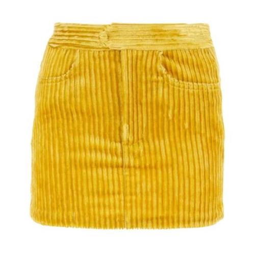 Gele Corduroy Mini Rok Isabel Marant , Yellow , Dames