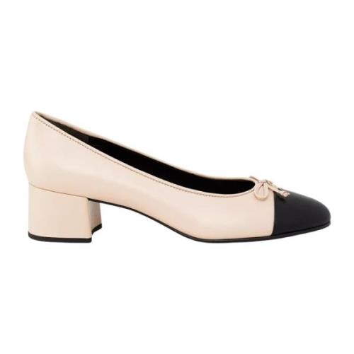 Roze leren pumps met strik Tory Burch , Pink , Dames