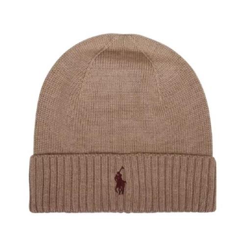 Wollen bruine muts met logo Ralph Lauren , Brown , Heren