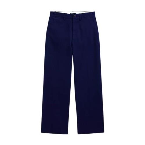 Donkerblauwe Chino-broek met wijde pijpen Ralph Lauren , Blue , Dames