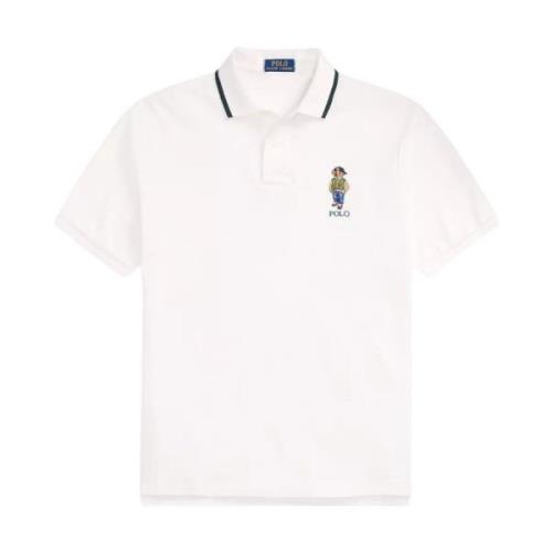 Wit poloshirt met beer Ralph Lauren , White , Heren