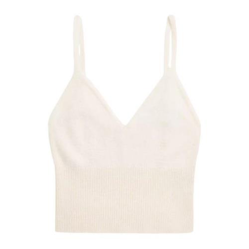 Roomwitte wollen top Ralph Lauren , White , Dames