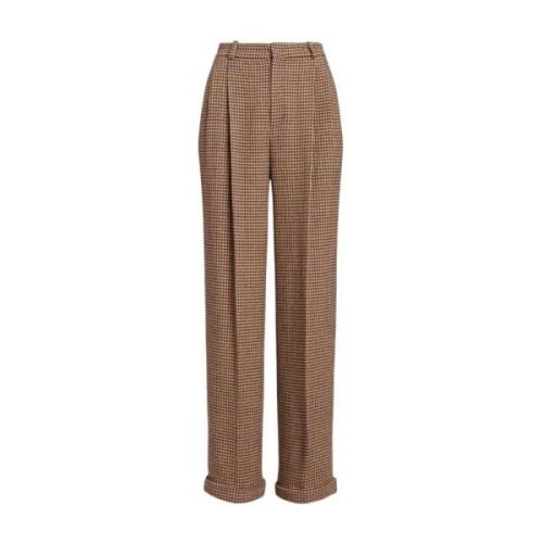 Geruite pakbroek Ralph Lauren , Brown , Dames