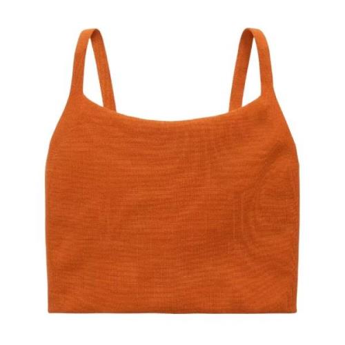 Aansluitende oranje mouwloze top Ralph Lauren , Orange , Dames