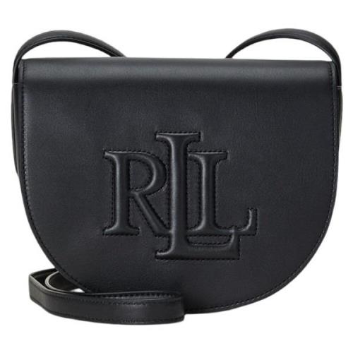 Middelgrote Crossbody Tas met Iconisch Logo Ralph Lauren , Black , Dam...