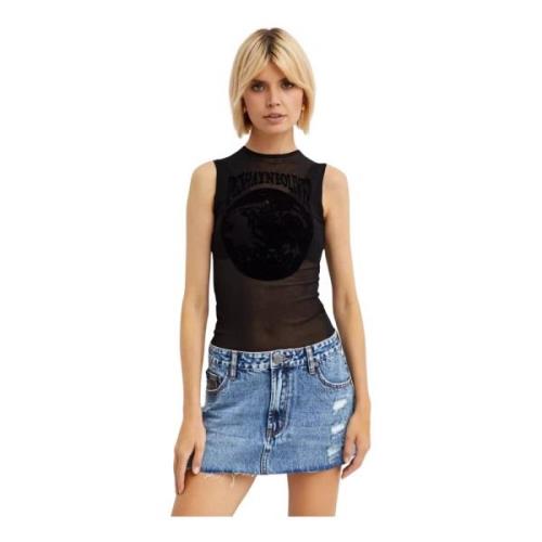 Zwarte Aarde Transparante Dames Top Jean Paul Gaultier , Black , Dames