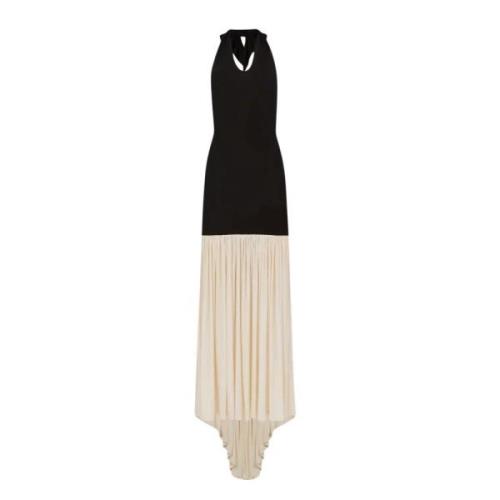 Zwart-beige maxi jurk met zeemeerminsnit Nina Ricci , Black , Dames