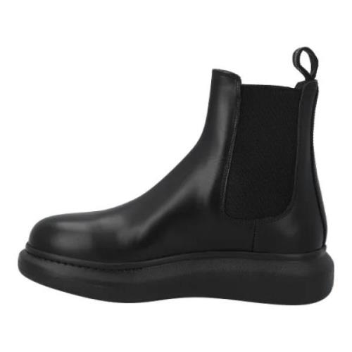 Leather boots Alexander McQueen , Black , Heren