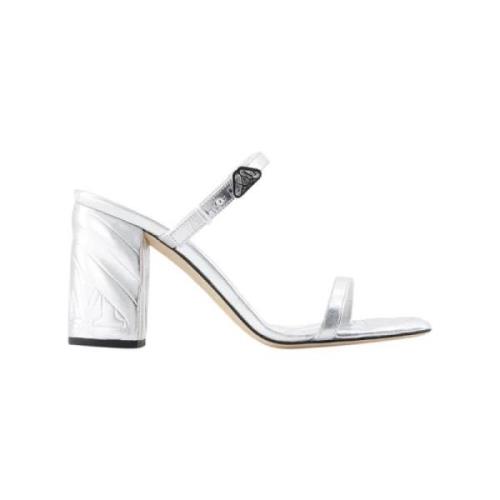 Leather sandals Alexander McQueen , Gray , Dames