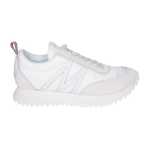 Witte Leren Sneakers met Robuuste Zool Moncler , White , Heren