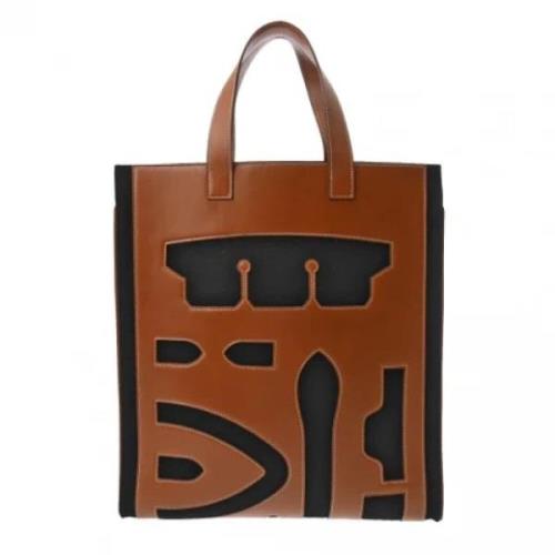 Pre-owned Leather totes Hermès Vintage , Brown , Dames