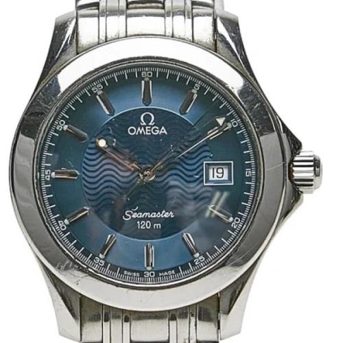 Pre-owned Stainless Steel watches Omega Vintage , Blue , Heren